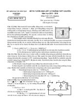 Đề thi tuyển sinh lớp 10 trường chuyên năm học 2015 - 2016 môn Vật lý (chuyên)